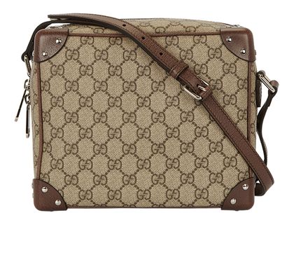 Gucci Supreme GG Square Trunk Crossbody, front view